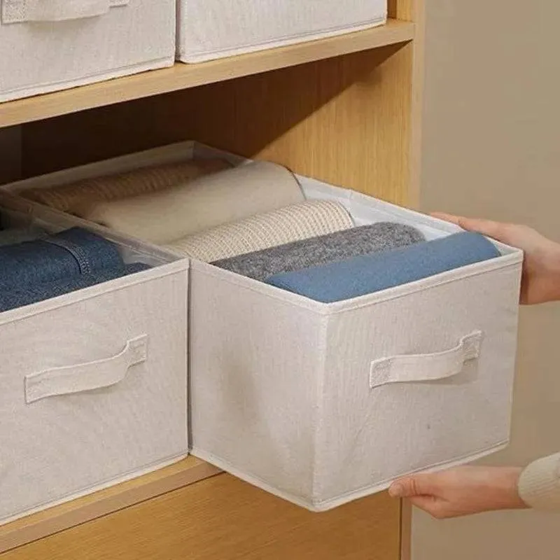 Foldable Cloth Storage Box 36x26cm (Fabric Wardrobe Organizer & Closet Organizer Box)
