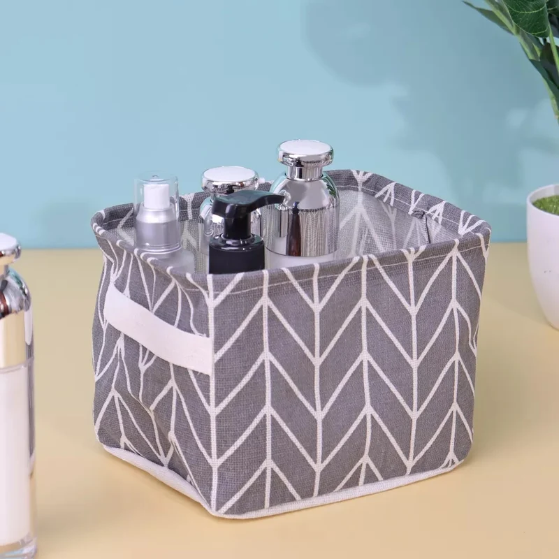 Cotton Linen Portable Storage Basket