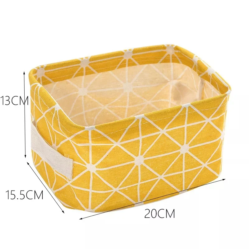 Cotton Linen Portable Storage Basket