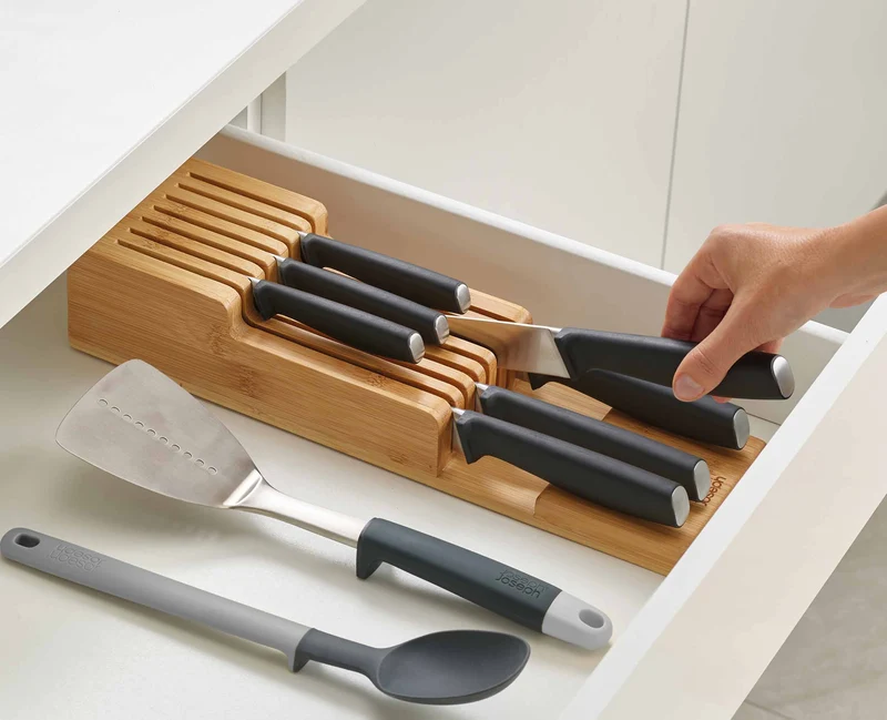 DrawerStore™ stufiger Messerkasten aus Bambus