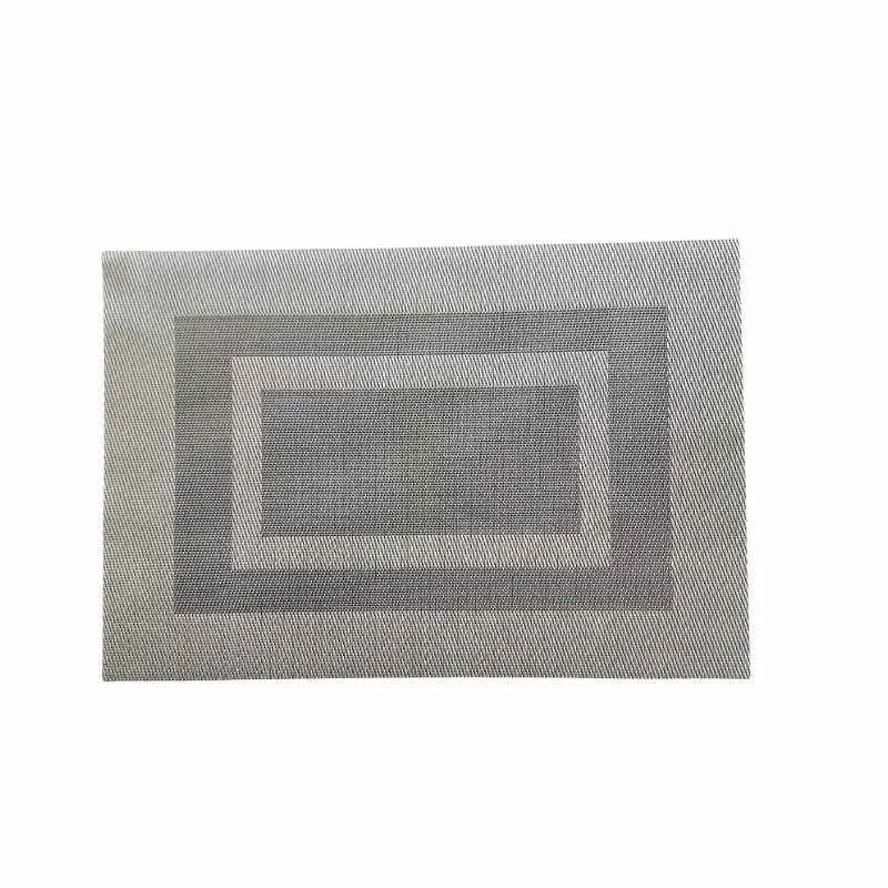 PVC Table Placemat Silver Grey 6PCS