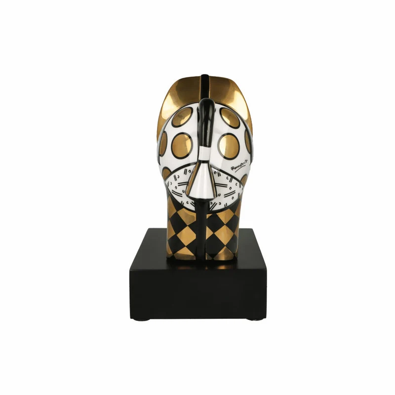 Goebel Figur Romero Britto - Golden Great India 2, Porzellan, Gold, 22 cm, 66453341