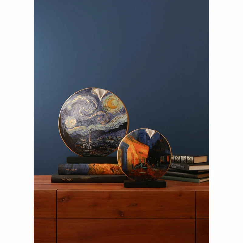 Goebel Vase Van Gogh - Café bei Nacht, Porzellan, Bunt, 22.5 cm, 67075131