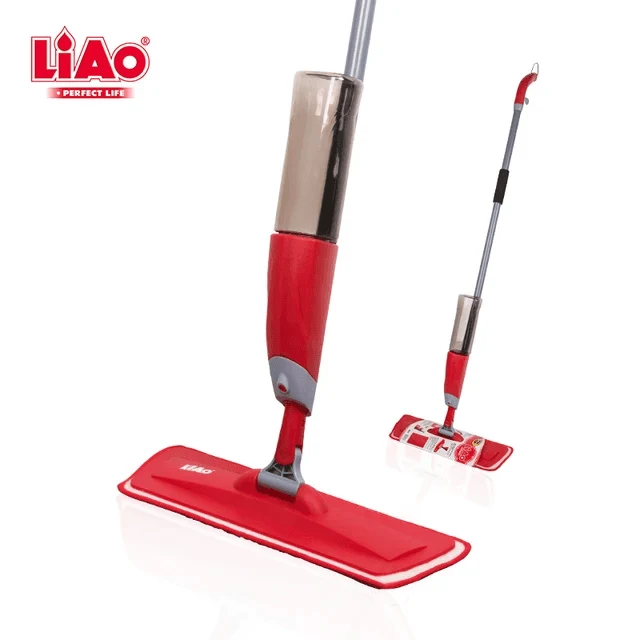 Liao Premium Microfiber Spray Mop (360° Swivel Head Flat Floor Cleaner with Removable Water Tank)