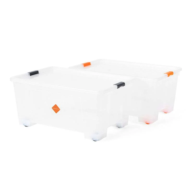 Plastic Storage Box Transparent 45L