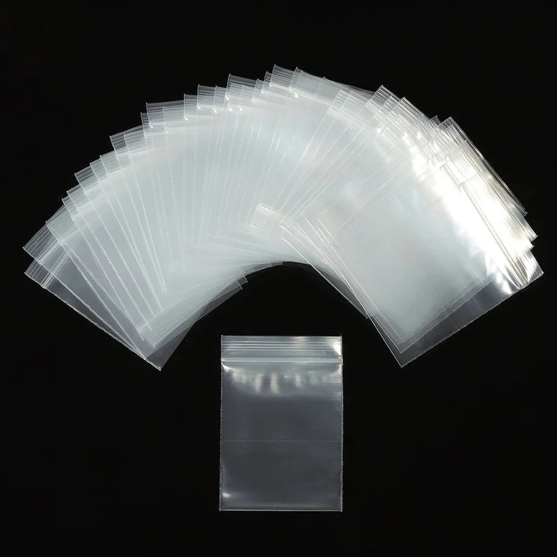 50pcs 3X4 Inch Clear Ziplock Bags