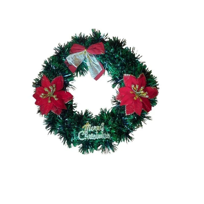 Durable 22cm Christmas Door Wreath - Festive Decor