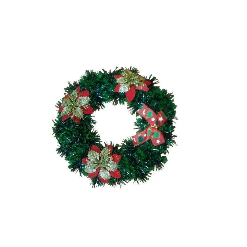 Durable 22cm Christmas Door Wreath - Festive Decor