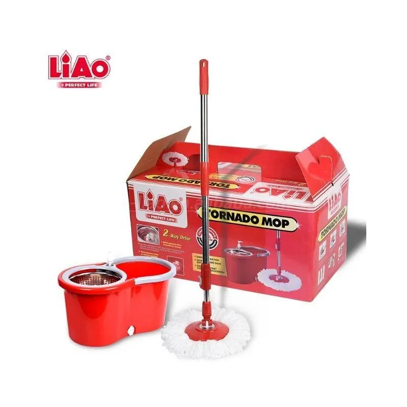 Liao Tornado Spin Mop with 360 Rotating Bucket