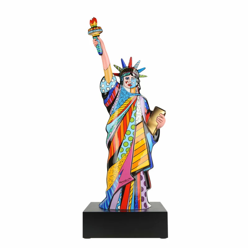 Goebel Figur Romero Britto - Liberty, Porzellan, Bunt, Limited Edition, 69.5 cm, 66453311