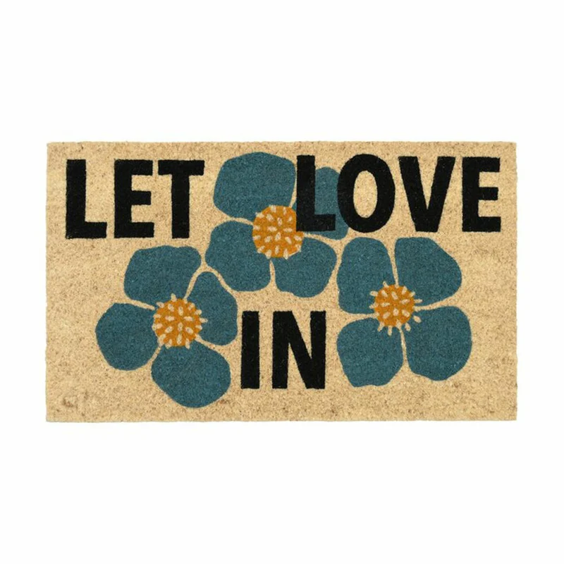 Gift Company Fußmatte Let love in, Türmatte, Schmutzfangmatte, Kokos / PVC, Natur, 75 x 45 cm, 1235701007