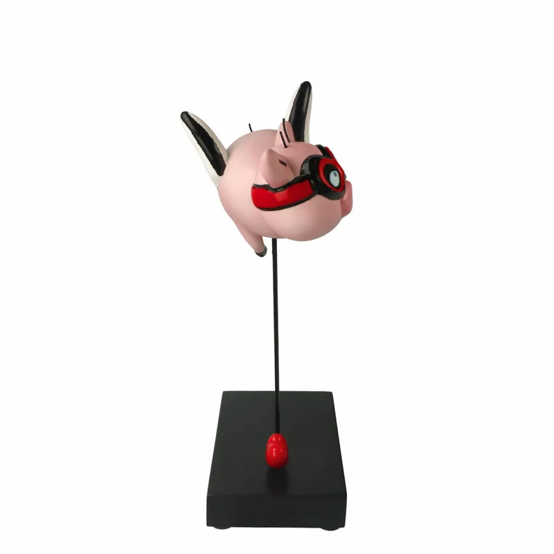 Goebel Figur Ed Heck - When Pigs Fly, Pop Art, Porzellan, Bunt, 29 cm, 67200171