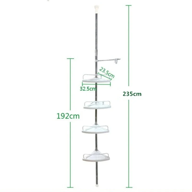 Multi-Layer Plastic Bathroom Corner Organizer Shelf