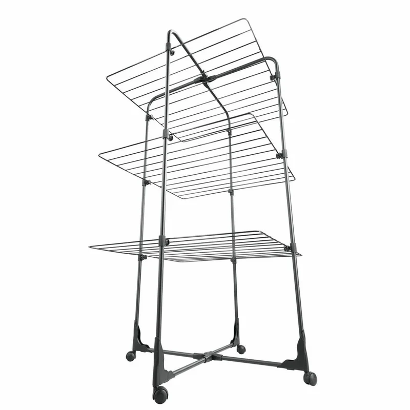 Leifheit Turmtrockner Classic Tower 270 Black, Trockenständer, Wäschetrockner, 81470