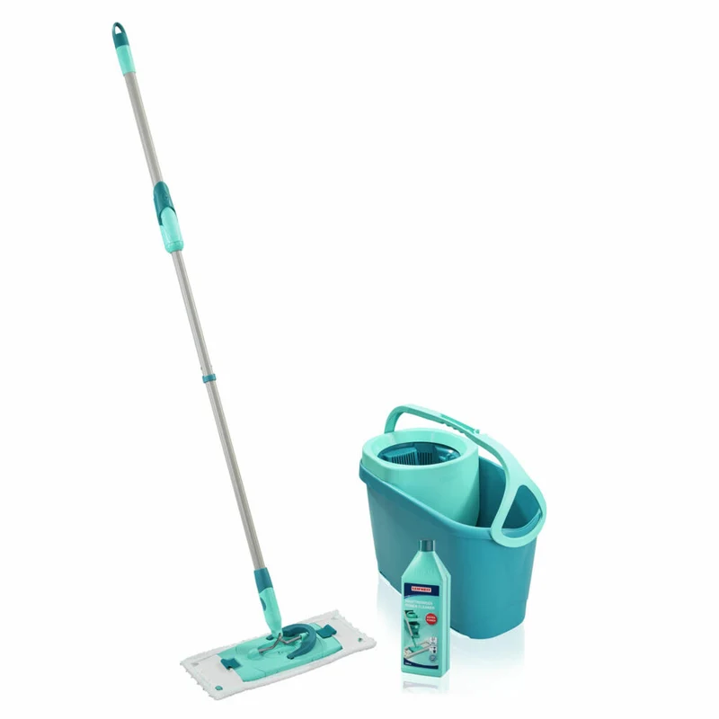 Leifheit Reinigungs-Set Clean Twist M Ergo micro duo, mit 1 L Kraftreiniger, 87024