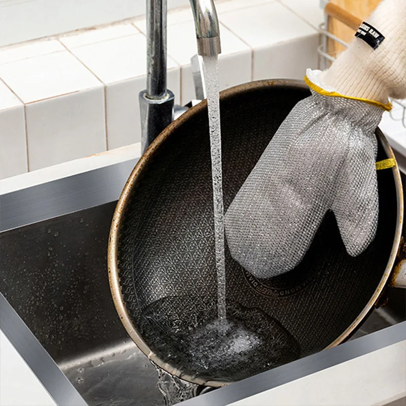 Heavy Duty Steel Wire Dishwashing Cleaning Gloves