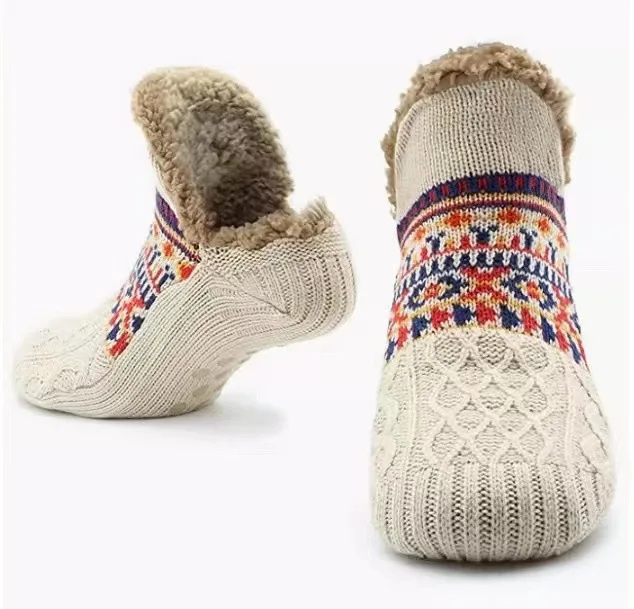 Chaussettes de Sol Chaudes Unisexe – Confort Douillet Antidérapant