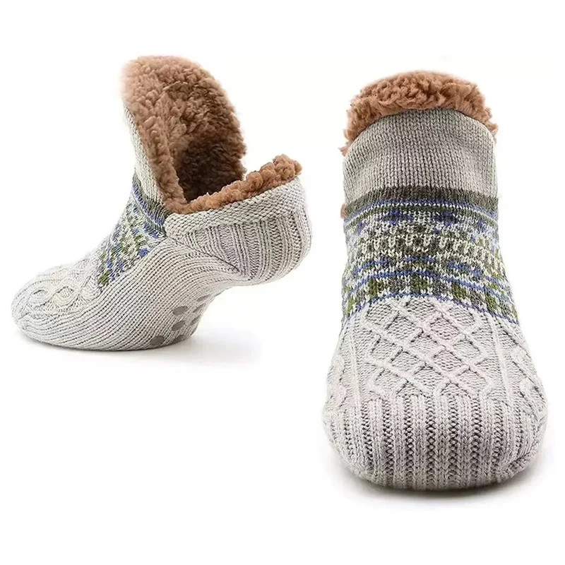 Chaussettes de Sol Chaudes Unisexe – Confort Douillet Antidérapant