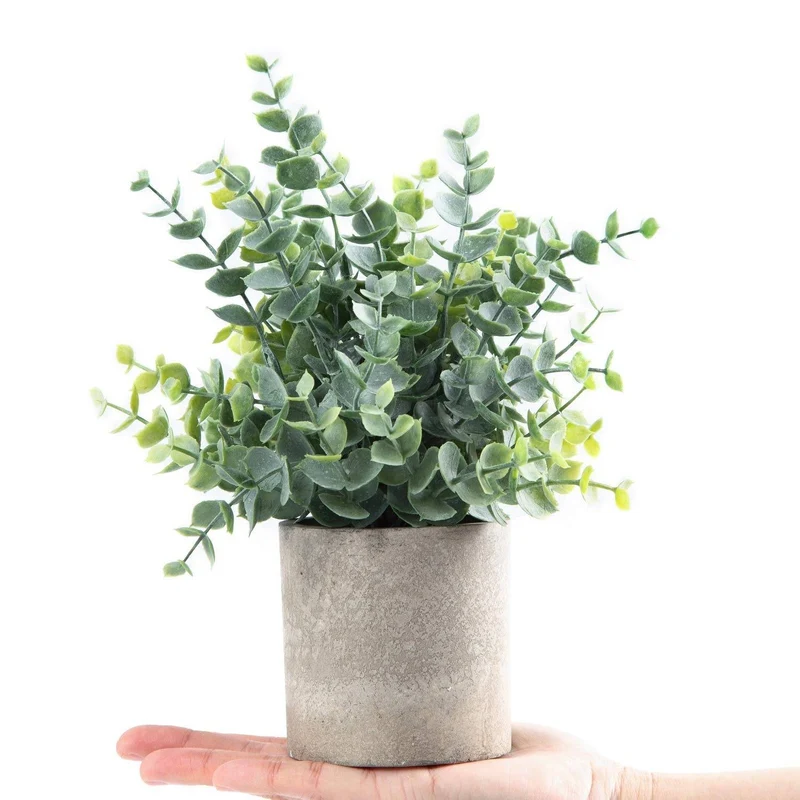 Green Artificial Plastic Eucalyptus Plant