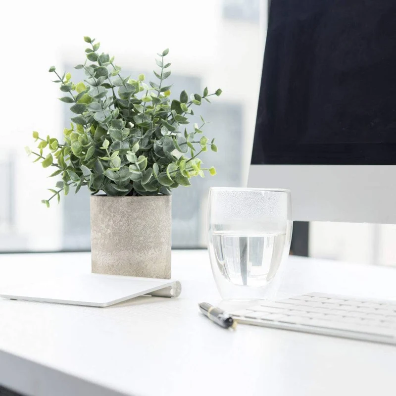 Green Artificial Plastic Eucalyptus Plant