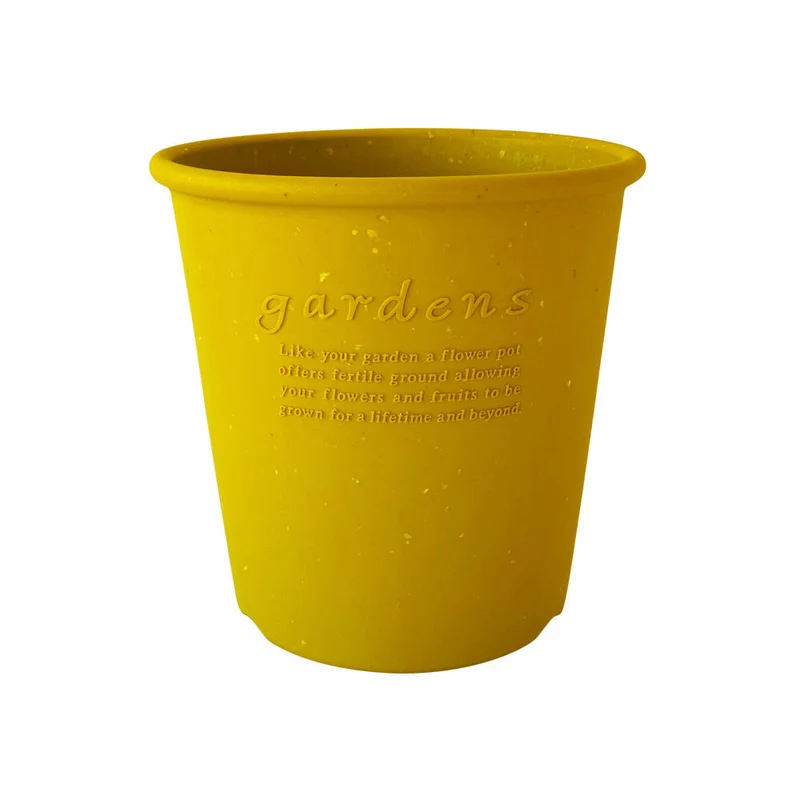 Hachiman Pflanztopf Eco 8 Rund, Blumentopf, Polypropylen, Senf, 5.4 L, 244240