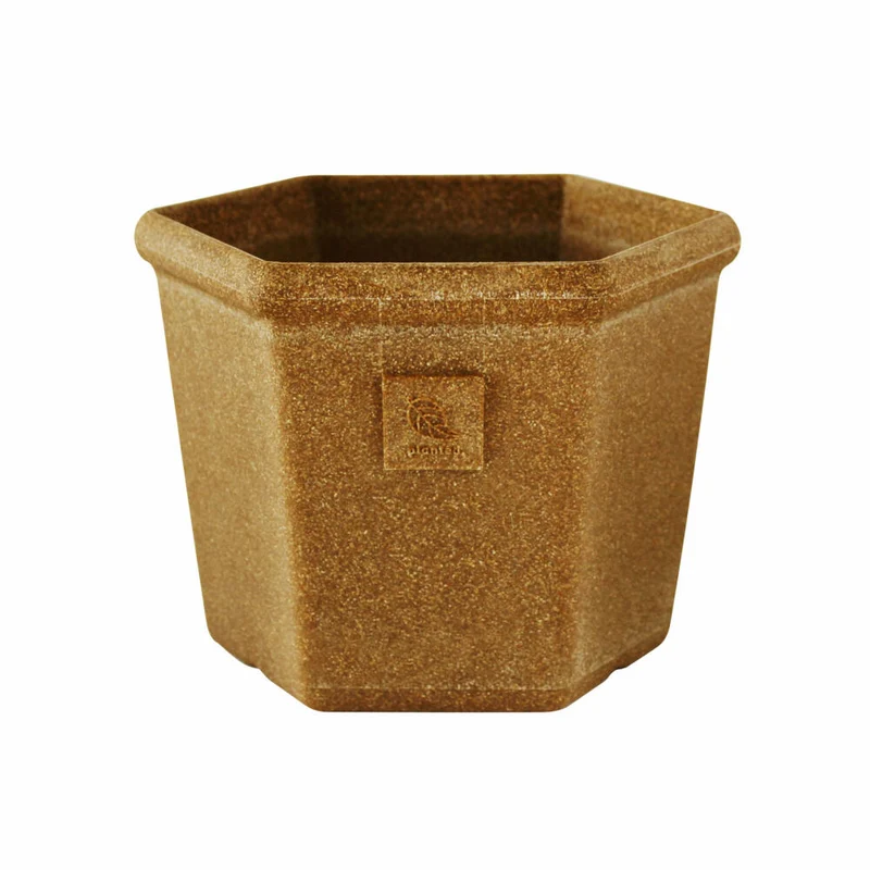 Hachiman Pflanztopf Eco 280 Hexagon, Blumentopf, Polypropylen, Natur, 7 L, 213642