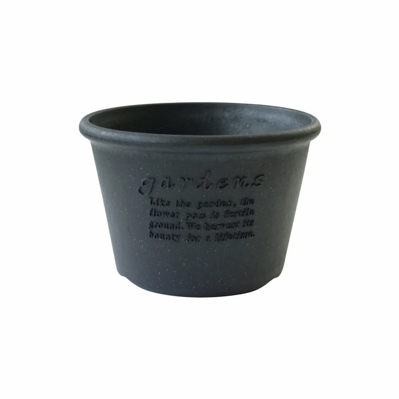 Hachiman Pflanztopf Eco 6 Flach, Blumentopf, Polypropylen, Schwarz, 2.1 L, 214946