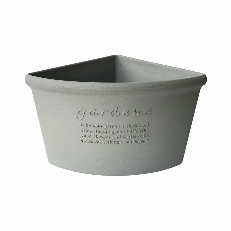 Hachiman Ecktopf Eco Pot 260, Pflanztopf, Polypropylen, Grau, 7.5 L, 242895