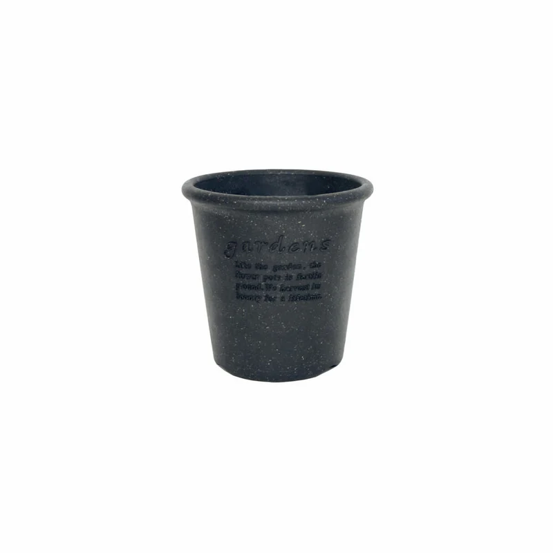 Hachiman Pflanztopf Eco 4 Rund, Blumentopf, Polypropylen, Schwarz, 700 ml, 214915