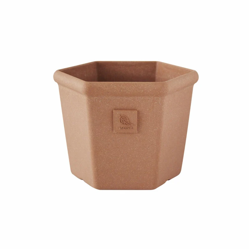 Hachiman Pflanztopf Eco 200 Hexagon, Blumentopf, Polypropylen, Terrakotta, 2.7 L, 213628