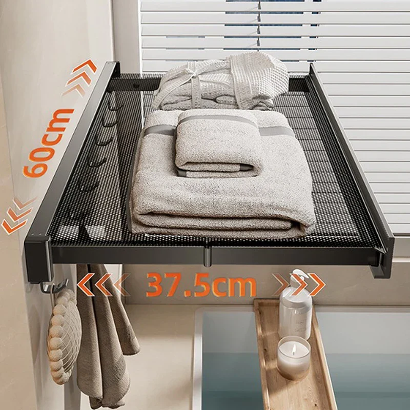 Ultra Suction Expandable Towel Storage Organizer Rack