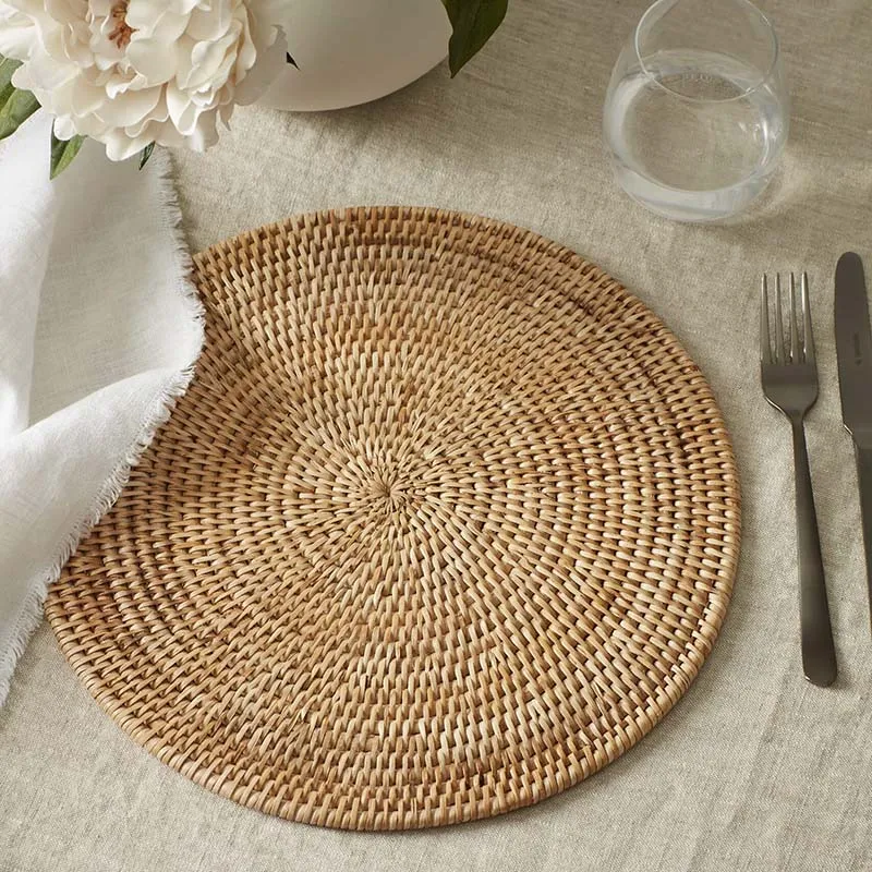 Rattan Round Placemat 10 Inch