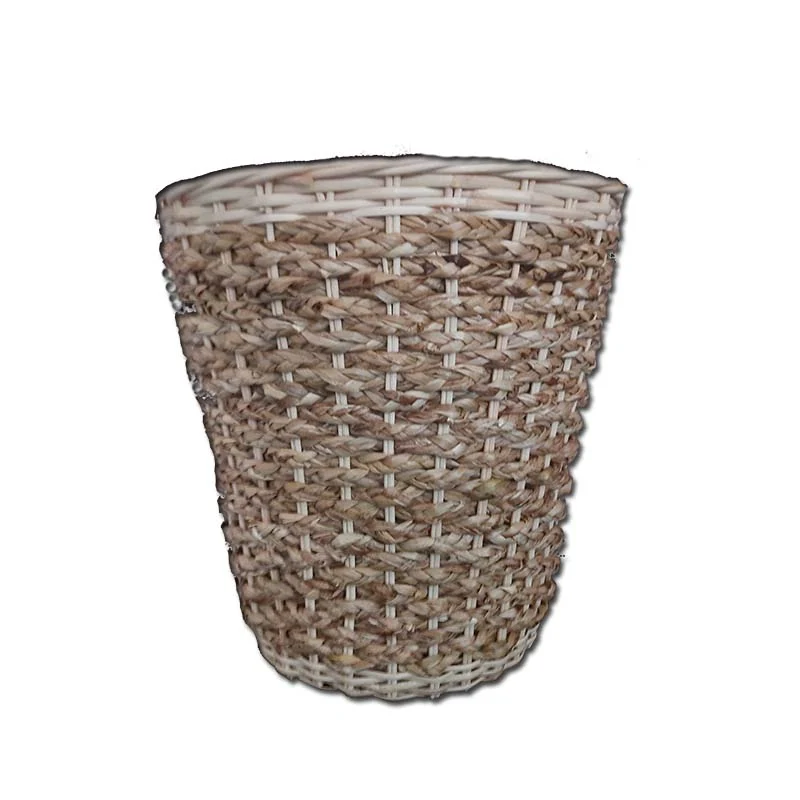 Woven Seagrass Waste Bin 10" Height (Natural Eco-Friendly Trash Can & Storage Basket)