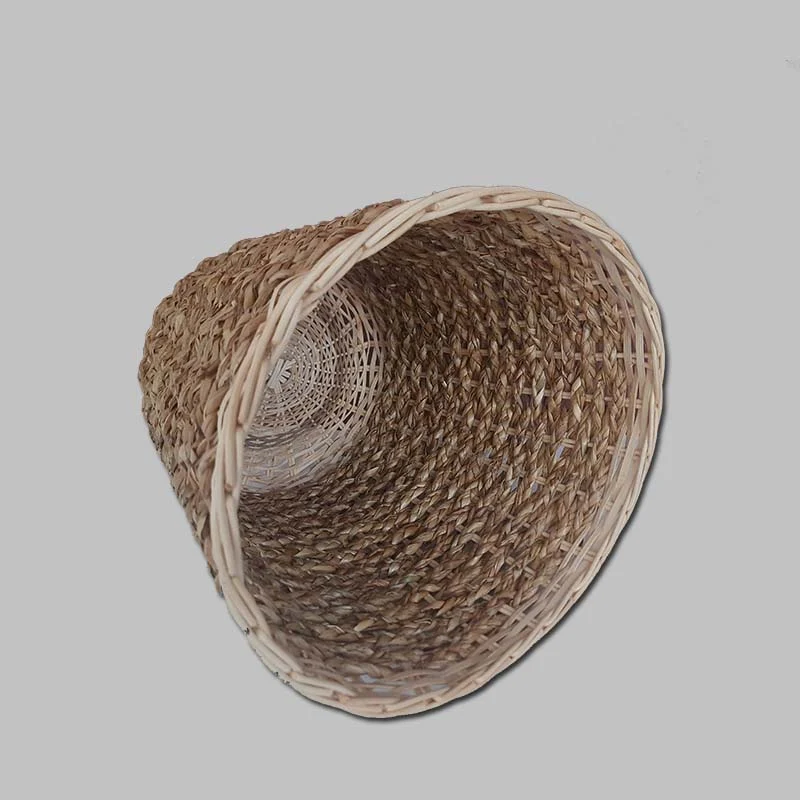 Woven Seagrass Waste Bin 10" Height (Natural Eco-Friendly Trash Can & Storage Basket)