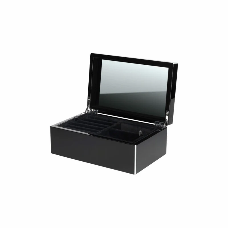 Gift Company Schmuckbox Tang S, Schmuckkasten, Schmucktruhe, MDF, Schwarz, 22 x 14 cm, 1212203002