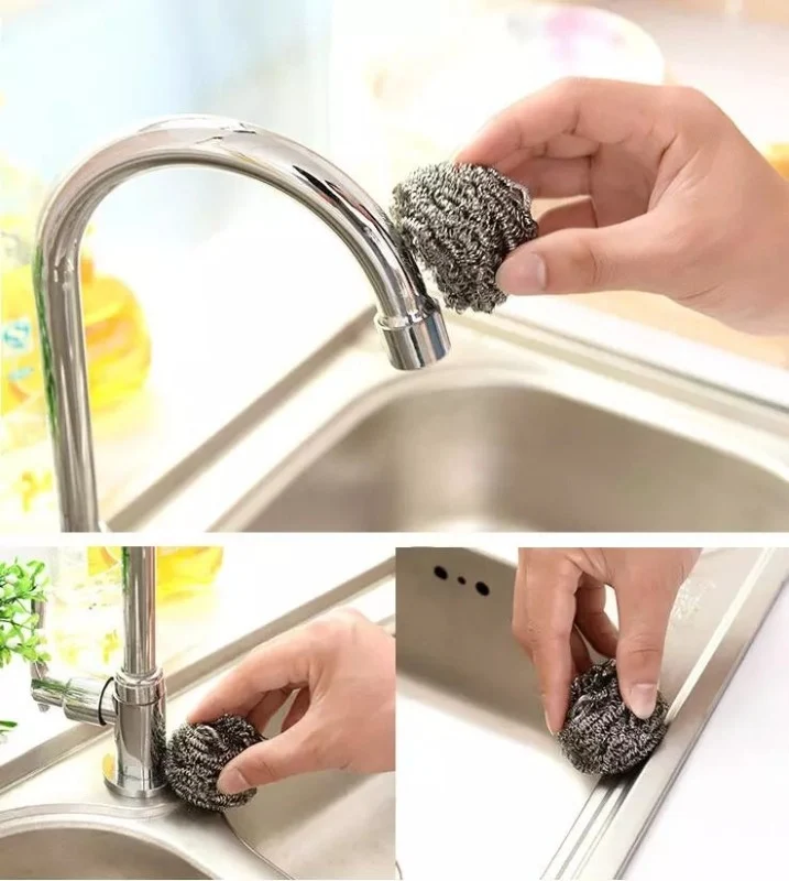 OKS Multi Purpose Stainless Steel Scourer 2 + 2 PCS