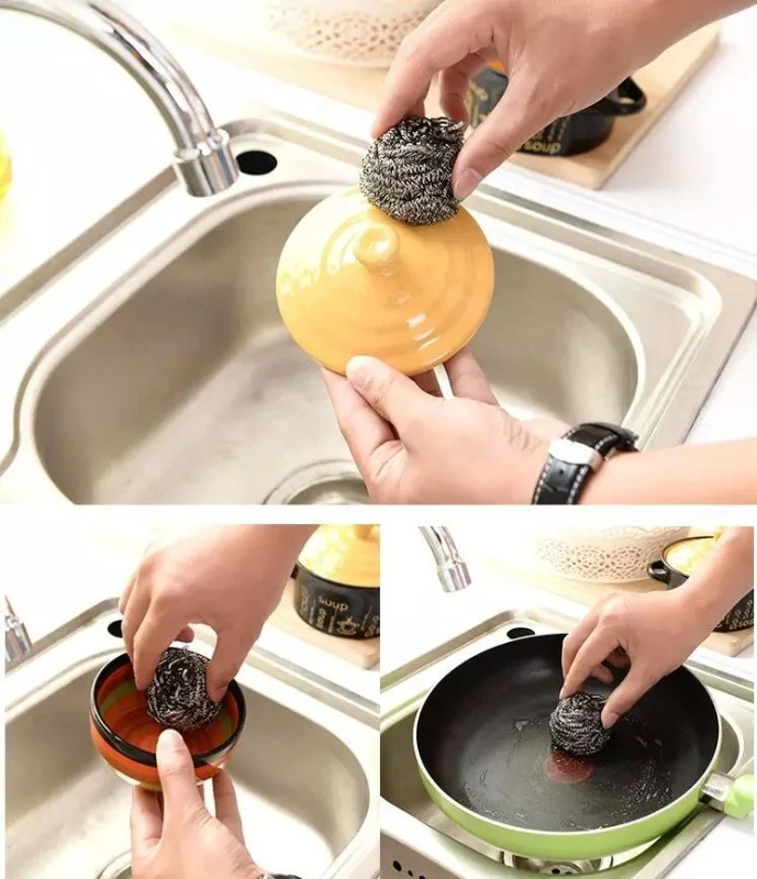 OKS Multi Purpose Stainless Steel Scourer 2 + 2 PCS