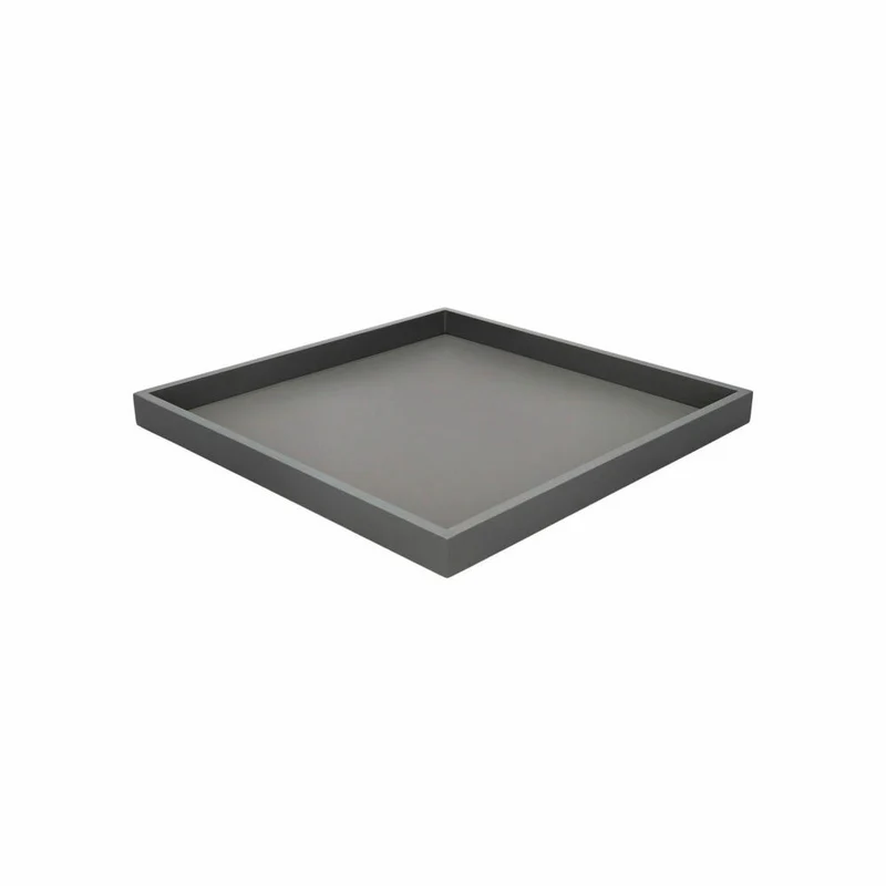 Gift Company Tablett Neo, rechteckig, Dekotablett, Ablage, MDF, Grau / Dunkelgrau, 32.5 x 32 cm, 1202201004