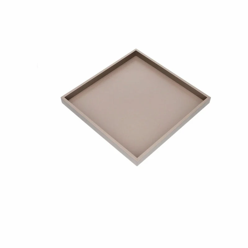 Gift Company Tablett Neo, rechteckig, Dekotablett, Ablage, MDF, Sandstone / Grau, 32.5 x 32 cm, 1202201029