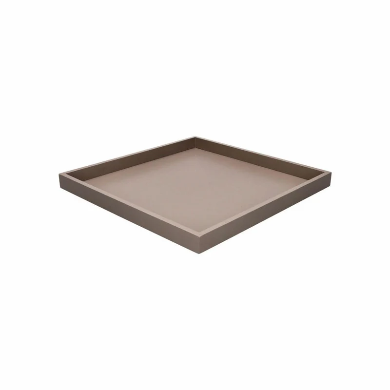 Gift Company Tablett Neo, rechteckig, Dekotablett, Ablage, MDF, Sandstone / Grau, 32.5 x 32 cm, 1202201029