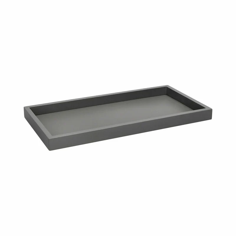 Gift Company Tablett Neo, rechteckig, Dekotablett, Ablage, MDF, Grau / Dunkelgrau, 30 x 15 cm, 1202101004