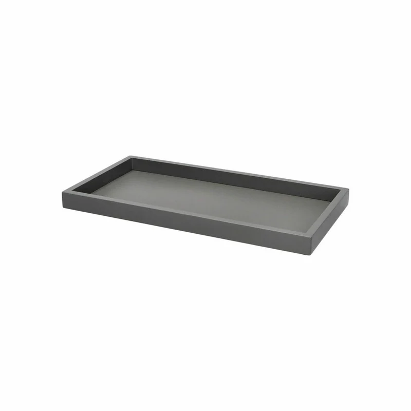 Gift Company Tablett Neo, rechteckig, Dekotablett, Ablage, MDF, Grau / Dunkelgrau, 30 x 15 cm, 1202101004