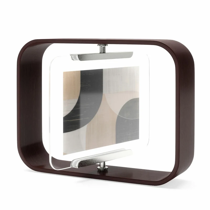 Umbra Tischbilderrahmen Bellwood zweiseitig, Fotorahmen, Holz, Glas, Walnuss Antik, 10 x 15 cm, 1022813-746