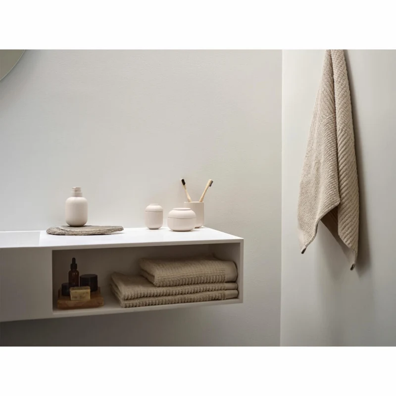 Zone Denmark Handtuch Classic Sand, Baumwolle, Natur, 50 x 100 cm, 35158