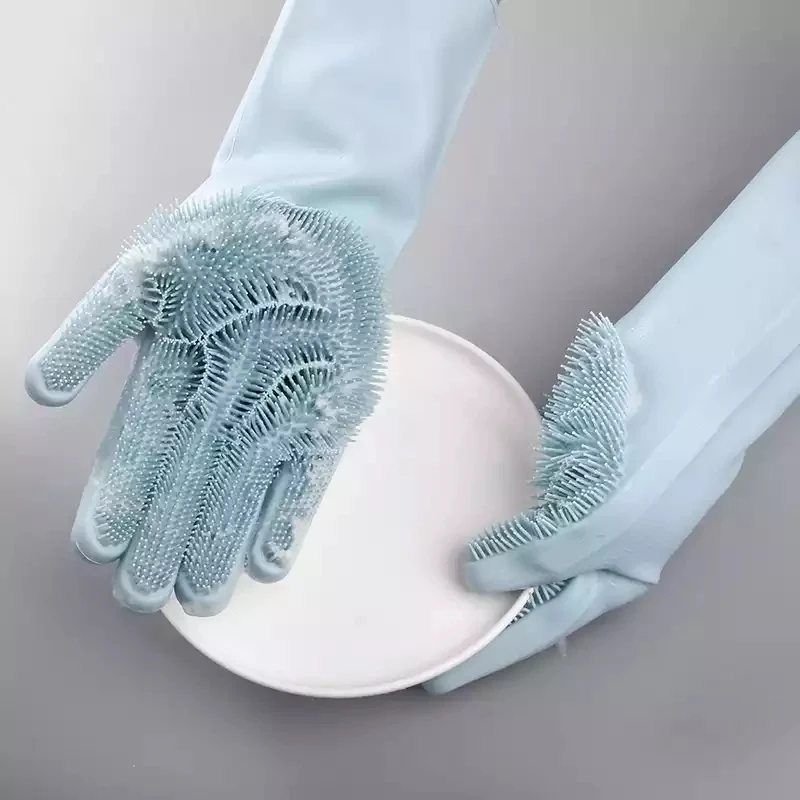 Magic Silicone Dish Washing Glove Pair