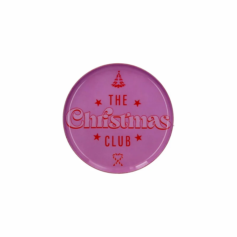 Gift Company Dekotablett Love Trays XS, The Christmas Club, Tablett, Eisen, Rosa, Ø 12.7 cm, 1214602012