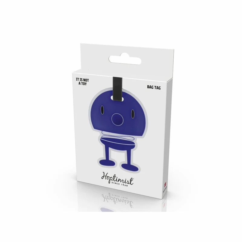 Hoptimist Taschenanhänger Bag Tag Blue, 100% Silikon, Blau, 10 x 8 cm, 35797