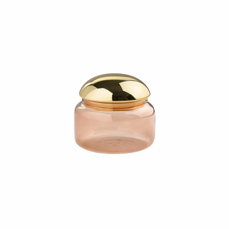Gift Company Glasdose Voile M, Dose, Aufbewahrungsdose, Glas, Braun / Gold, Ø 12 cm, 1235204006