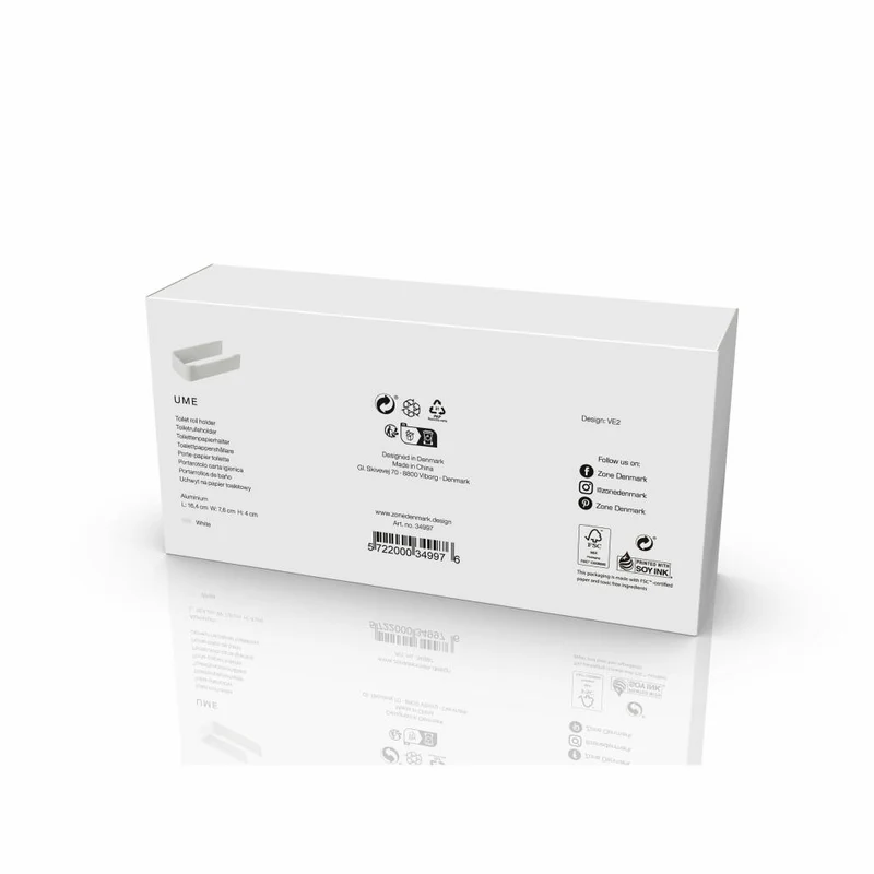 Zone Denmark Toilettenpapierhalter Ume White, WC-Rollenhalter, Aluminium, Weiß, 34997