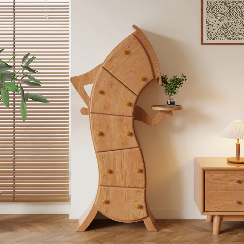 Sassy Playful Minimalist Wooden Cabinet